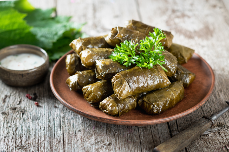 DOLMADES – STUFFED VINE LEAVES